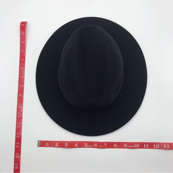 Stetson 100% Fur Felt Black Fedora Style Hat Wide Full Brim Womens Accessories - Picture 10 of 12